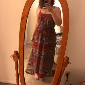 American eagle maxi dress with drawstring